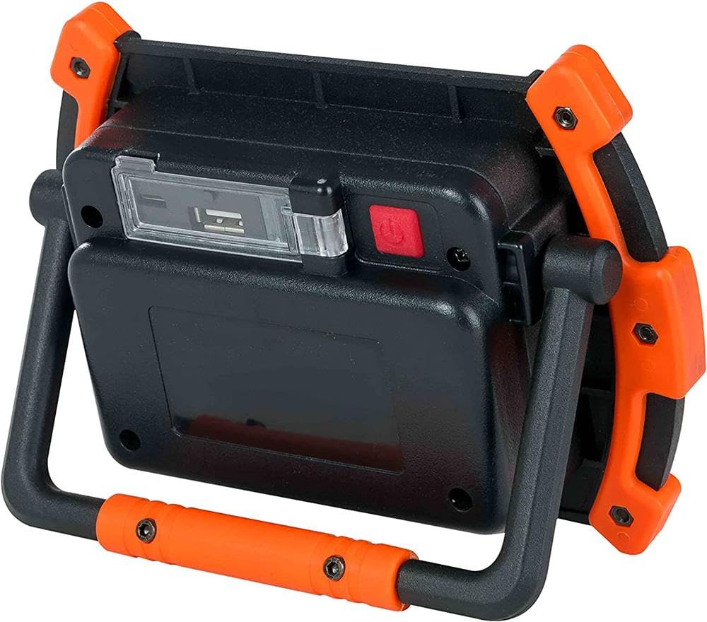 PEKA | Foco LED Alta potencia | Luz Área Trabajo | 10W y 1000 lm | Batería de Litio | 2 Intensidades | De 3 a 6 H de Autonomía | Puerto y Cable USB | Función Power Bank | PEKA W050