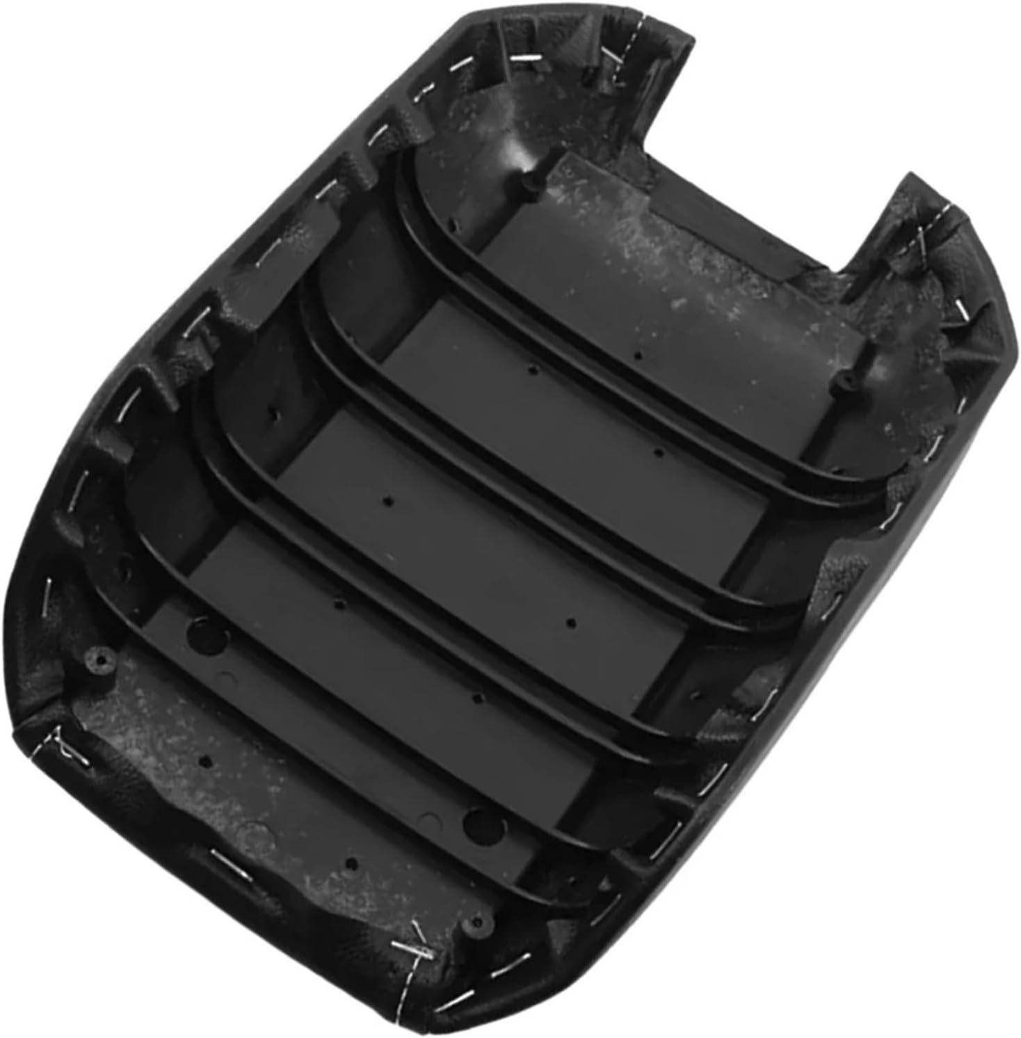 PU Leather Center Console Lid Armrest Cover Black/Grey/Beige for Compatible with Volvo XC90 2003-2014(Gray)