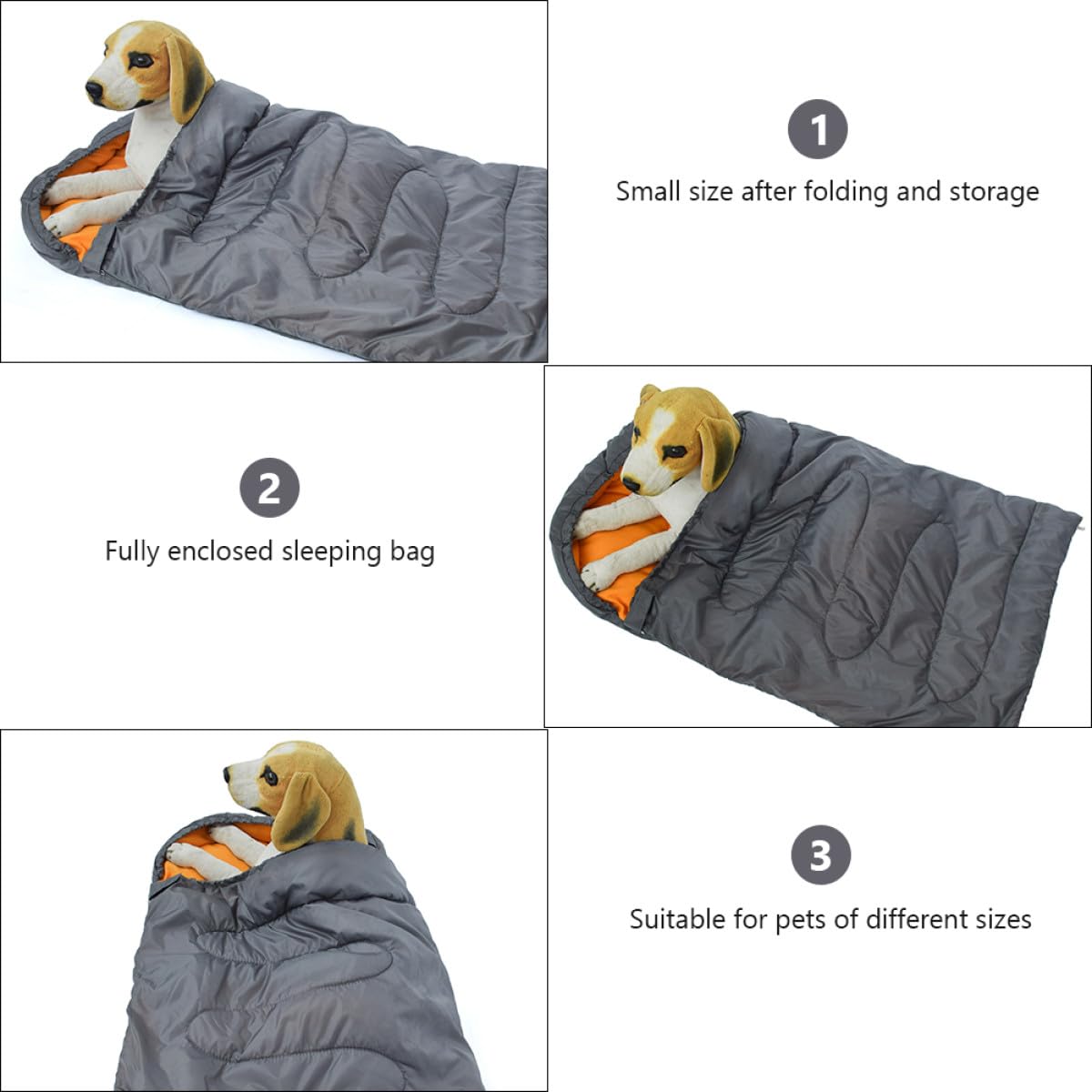 Warmes Hundeschlafsack aus Polyester und Fleece für Haustiere Kompakte Form mit Wärmespeicherung für Camping und Outdoor Einsatz