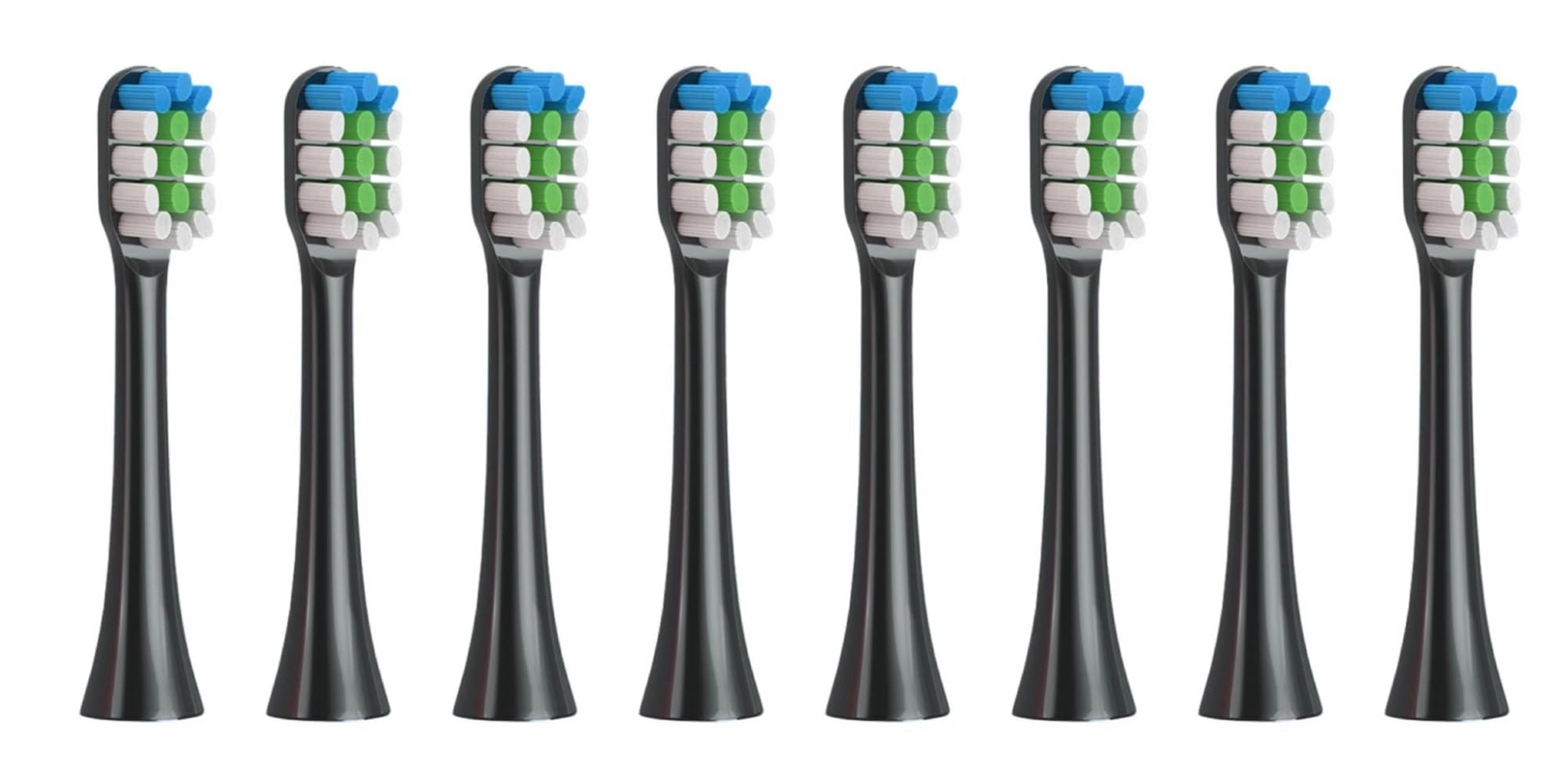 tianwandong 4-16 sztuk wymiennych końcówek szczoteczki do zębów do szczoteczek elektrycznych T3/T5/T10/T10S/T20/E7/V5(8 BLACK)