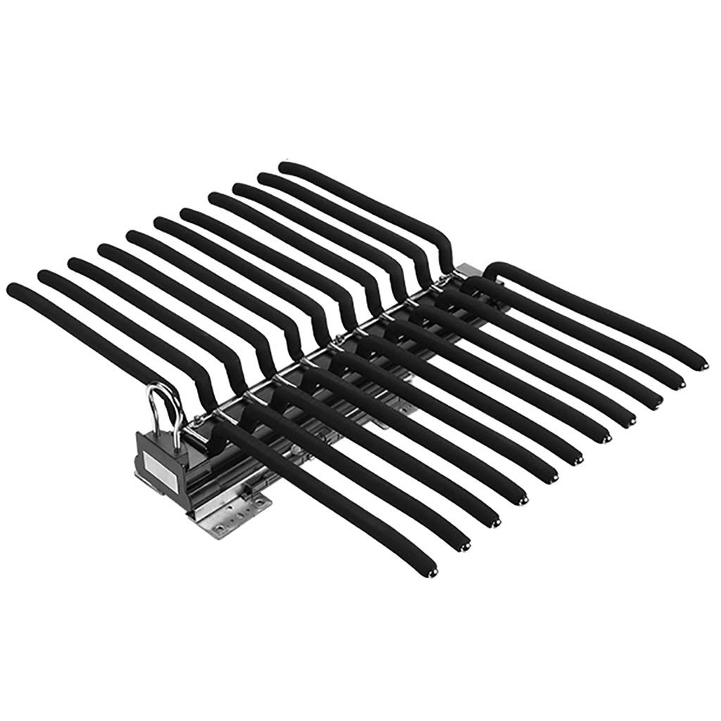 Szafa Wysuwane spodnie Wieszak Push-pull Krawat Uchwyt na szalik Szyna przesuwna z tłumikiem 22 pary Wieszak na spodnie do szafy o głębokości 46 cm (kolor: czarny) Decoration