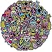 QWDDECO Neon Style Sticker Set 100 PCS Kawaii Aufkleber Sticker for Laptop, Wasserflaschen, Skateboard, Notebook, Gitarre, Reise, Fahrrad, Box