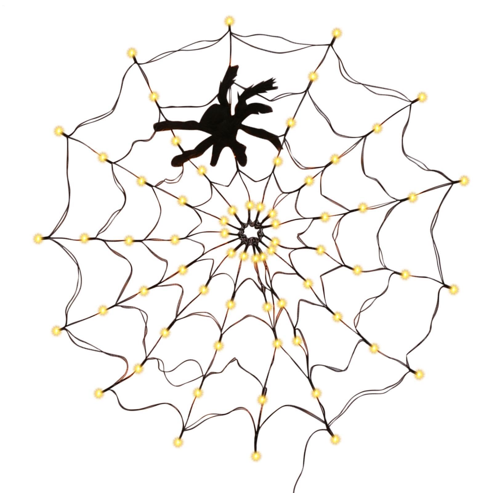 Telaraña para exteriores con iluminación interior para decoración festiva 8