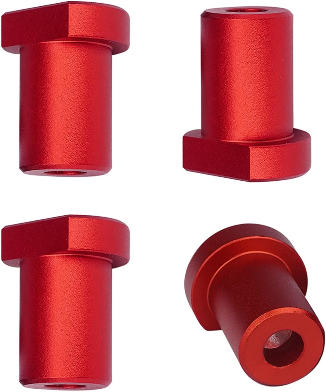 6x Bankhunde Aluminium - 20mm, Für Werkbänke, Rot