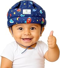 MOMITTLE Baby Infant Toddler Helmet No Bump Safety Head Cushion Bumper Bonnet Adjustable Protective Star Printed Cap Child Safety Headguard for Running Walking Crawling Safety Helmet for Kids