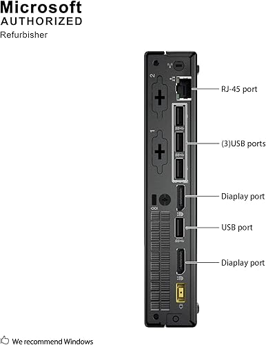 Miniatura 7 de Lenovo ThinkCentre M710q Tiny (Core i5-6500T 2.5GHz, 8GB DDR4, 512GB SSD, WiFi, Windows 10 Pro 64) (Renovado)