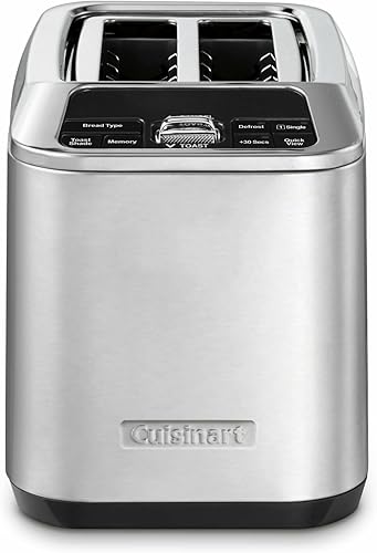 Cuisinart CPT-520 Tostadora motorizada de 2 rebanadas, acero inoxidablenegro
