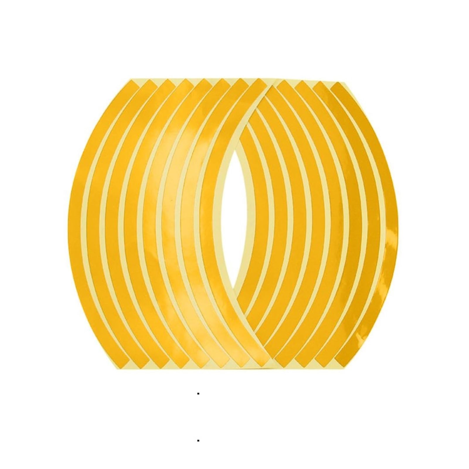 Hub Decals Rim 16Pcs 10/12/14inch Motorcycle Wheel Rim Reflective Stickers Moto Bicycle Decal Stripe Tape(14inch Yellow)