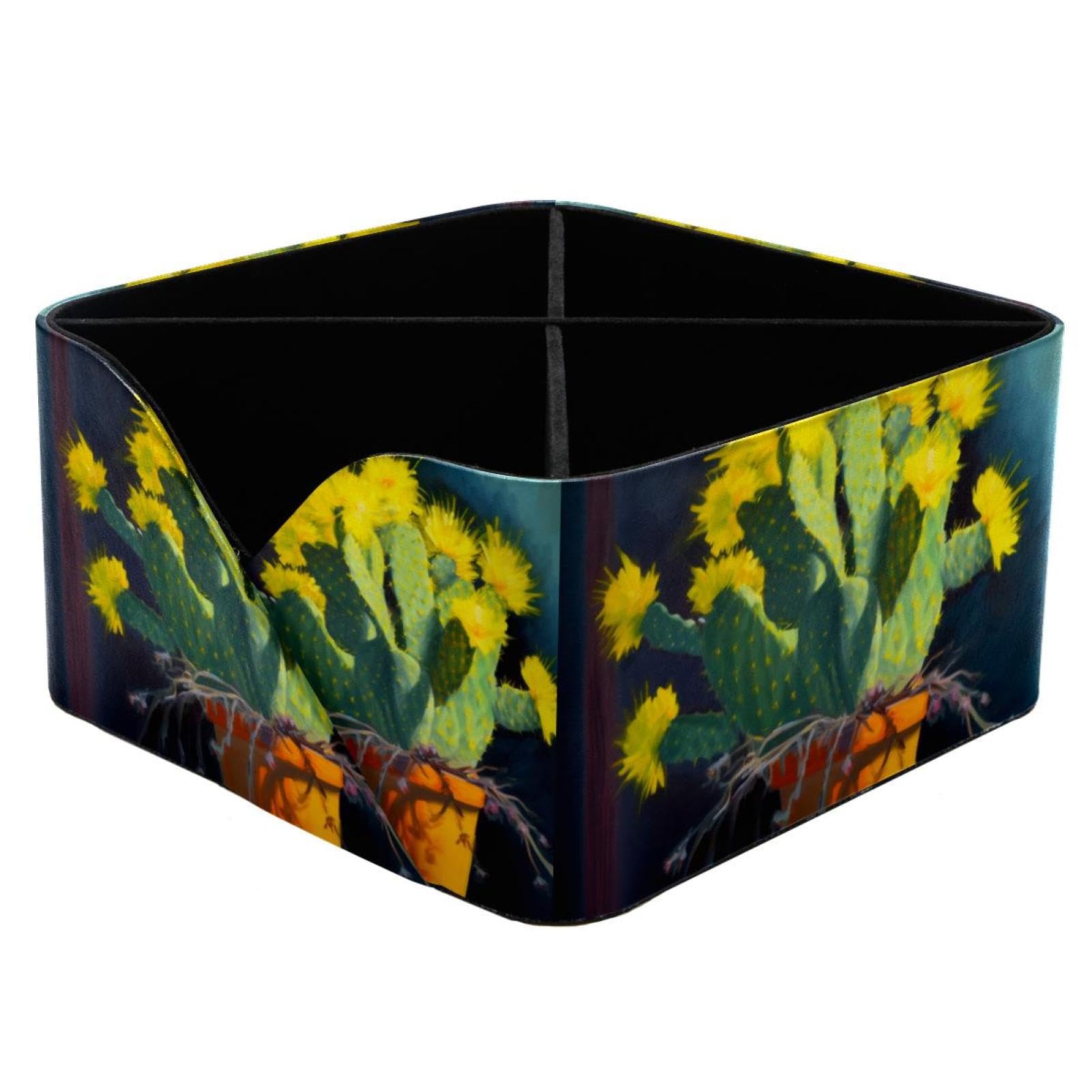 Organiseur de bureau rectangulaire à fleurs de cactus, le cadeau idéal pour elle
