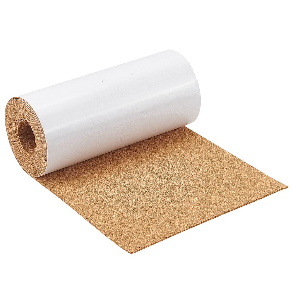 BENECREAT 78.7x11.8inch Self-Adhesive Burlywood Cork Rolls, 3mm Cork Sheets, Cork Board Mats, Coasters, DIY Handicrafts
