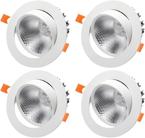 HynJGih SDUYTDG 4 Pack LED Recessed Ceiling Lights 3000K-6000K Selectable Spotlights Round Ceiling Panel Light LED Can Light(20w,6000K)
