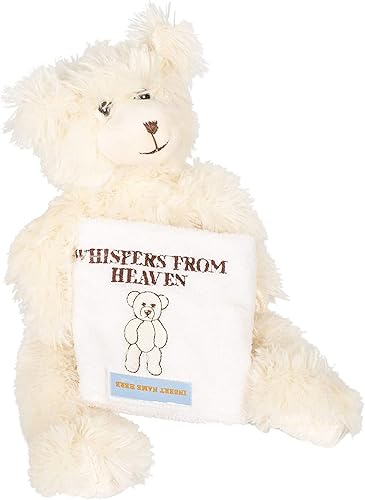 Card It Peluche de oso de peluche blanco y azul de 10 pulgadas