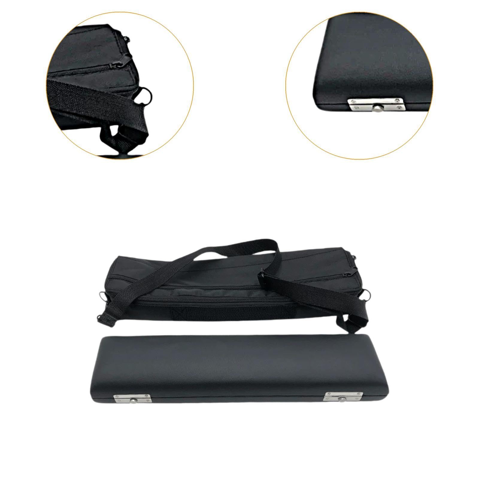 Estuche para Flauta Bolsa Transporte Bolsa Almacenamiento Funda Instrumentos Musicales Material PU Cuero Acolchado Adecuado para Práctica, 17 Hoyos