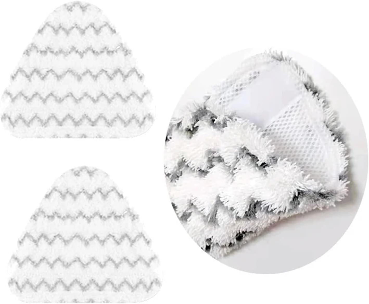 Steam Mop Cleaner Vacuum 2 in 1 Replacement Steam Pads Mop Cloths Home Floor Cleaning Mop Accessories.Compatible for Midea Sc2(Set 6)