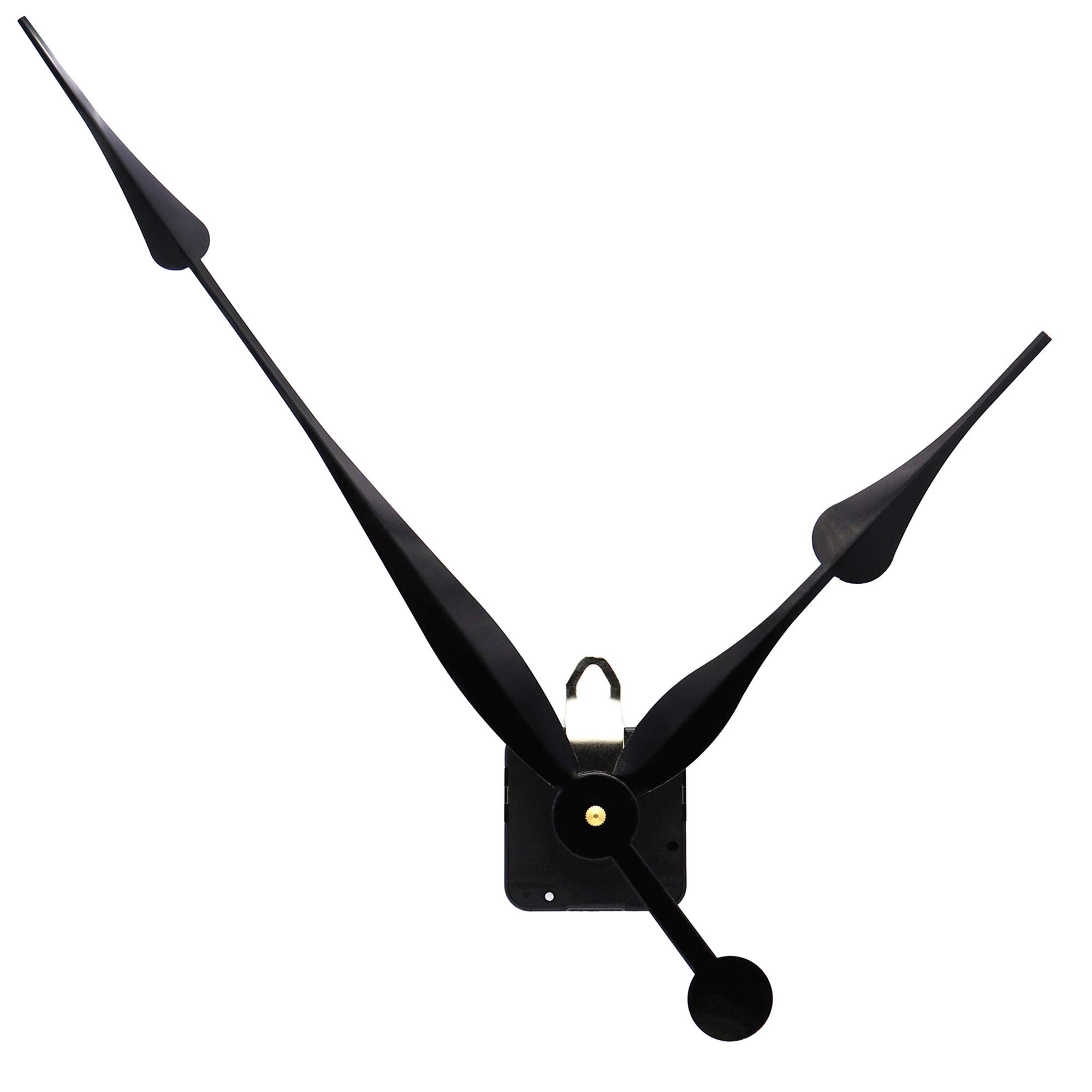 YOUNGTOWN 12888 Uhrwerk mit hohem Drehmoment, langer Schaft, mit 30,5 cm langen Spatenzeigern (1 Set)