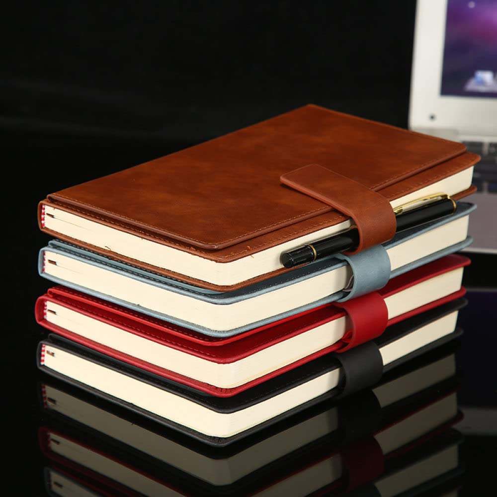 Quaderno retrò A5 Business in finta pelle Doppia copertina Blocco note Agenda Journal Planner Forniture per ufficio Forniture per studenti, A5, Nero, 1 PZ
