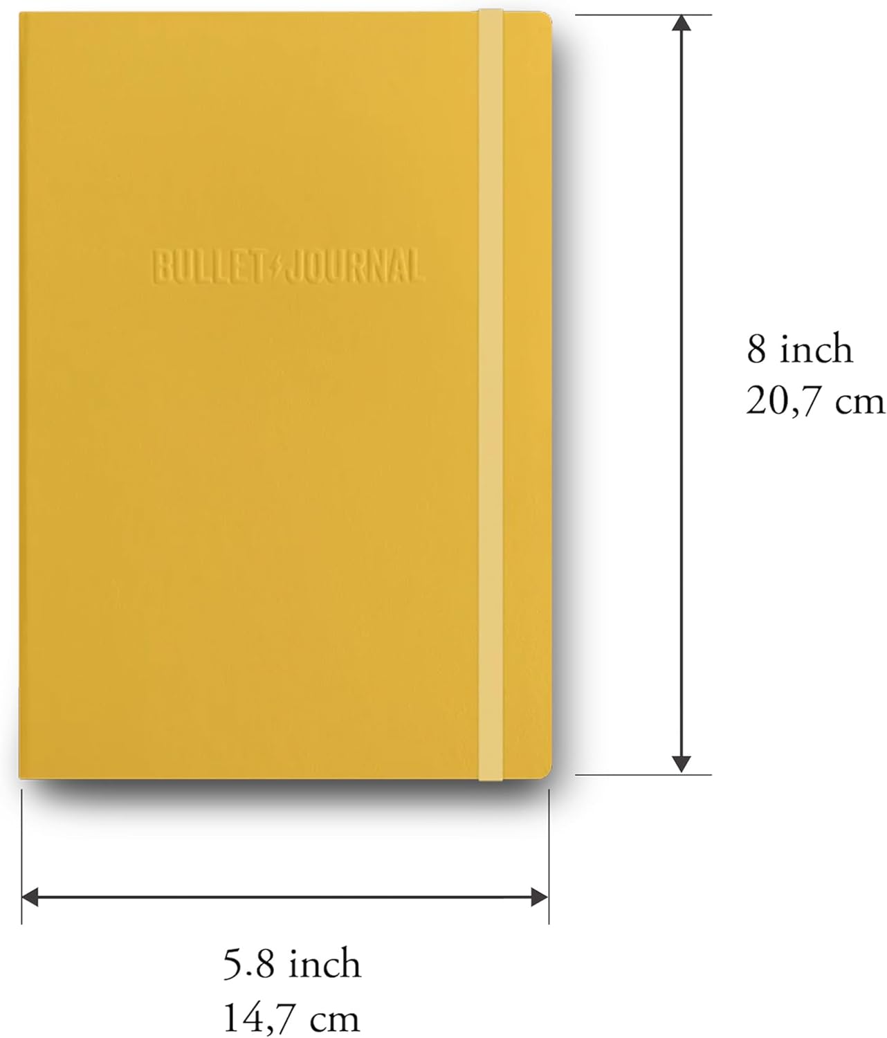 LEUCHTTURM1917 The Official Bullet Journal Edition 2 - Notebook Built for BuJo, Medium A5 204 Pages of 120gsm Paper, With Bujo Pocket Guide (Yellow24)