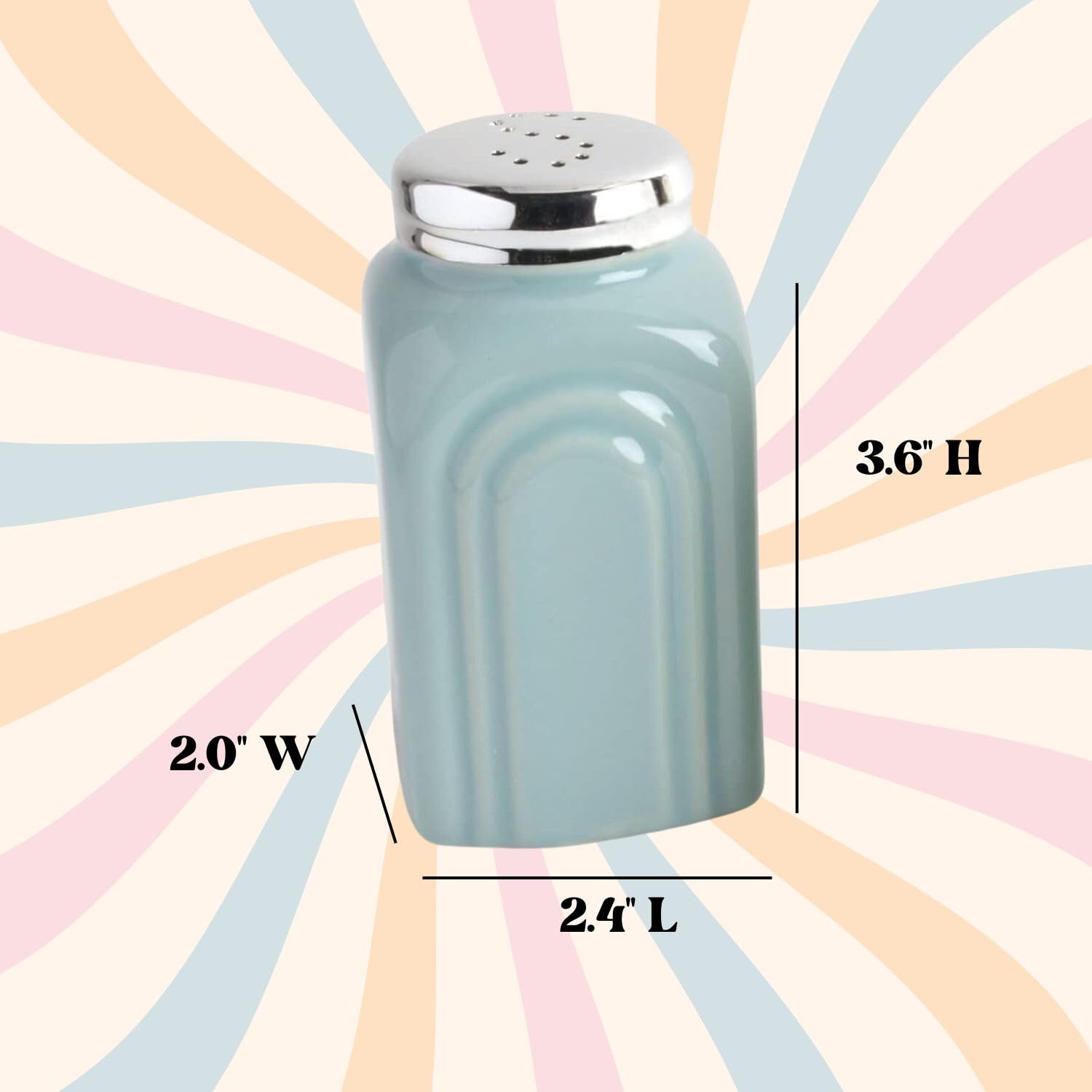 Amazon.com: 50s Retro Stoneware Salt and Pepper Shakers Set: Salt