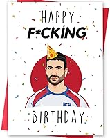 Vista 1 de Tarjeta de cumpleaños humorística de Roy Kent para él y ella, programa de televisión de Ted Lasso grosero para fanáticos de la televisión, regalos