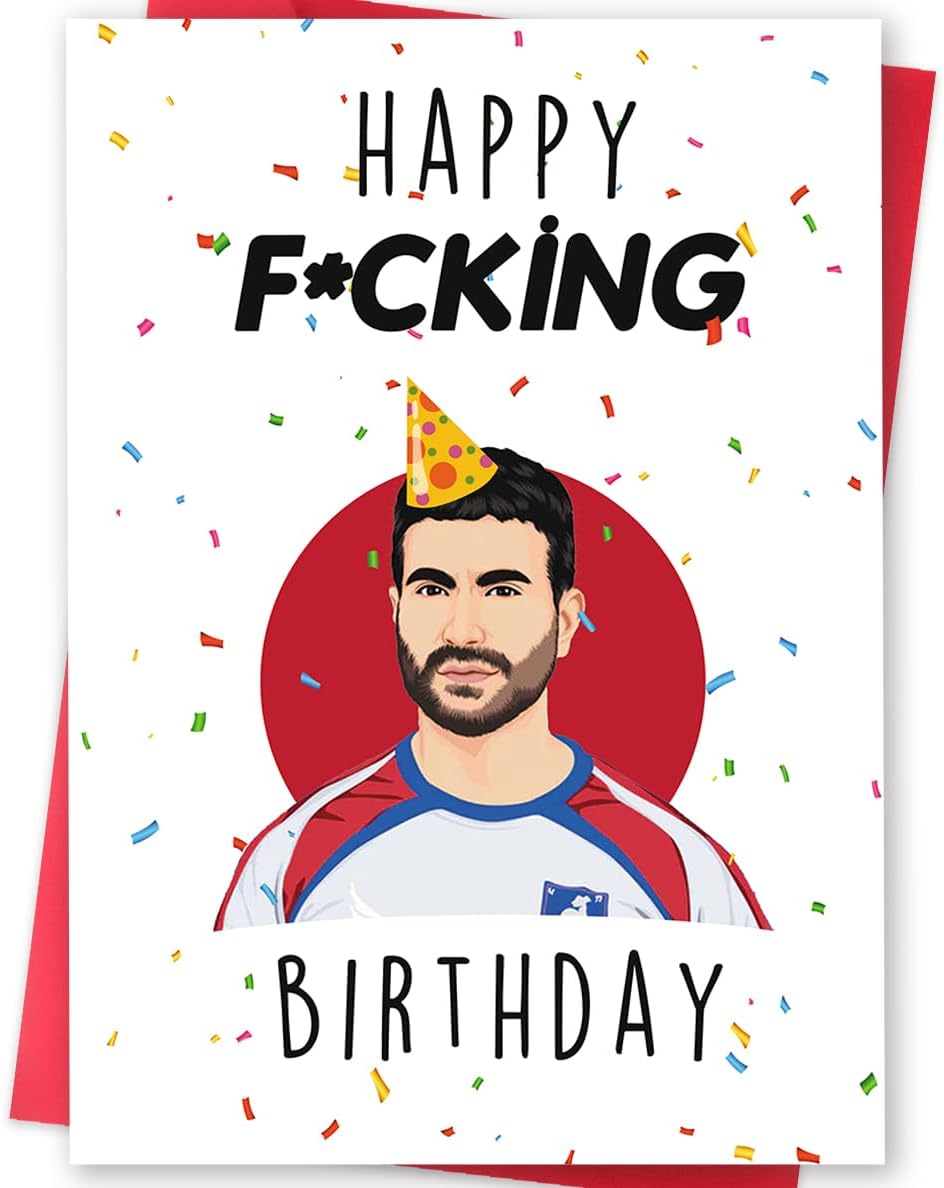 Humorous Roy Kent Birthday Card for Him Her, Rude Ted Lasso TV Show for TV Fans, Special Bday Card Gifts with Envelope