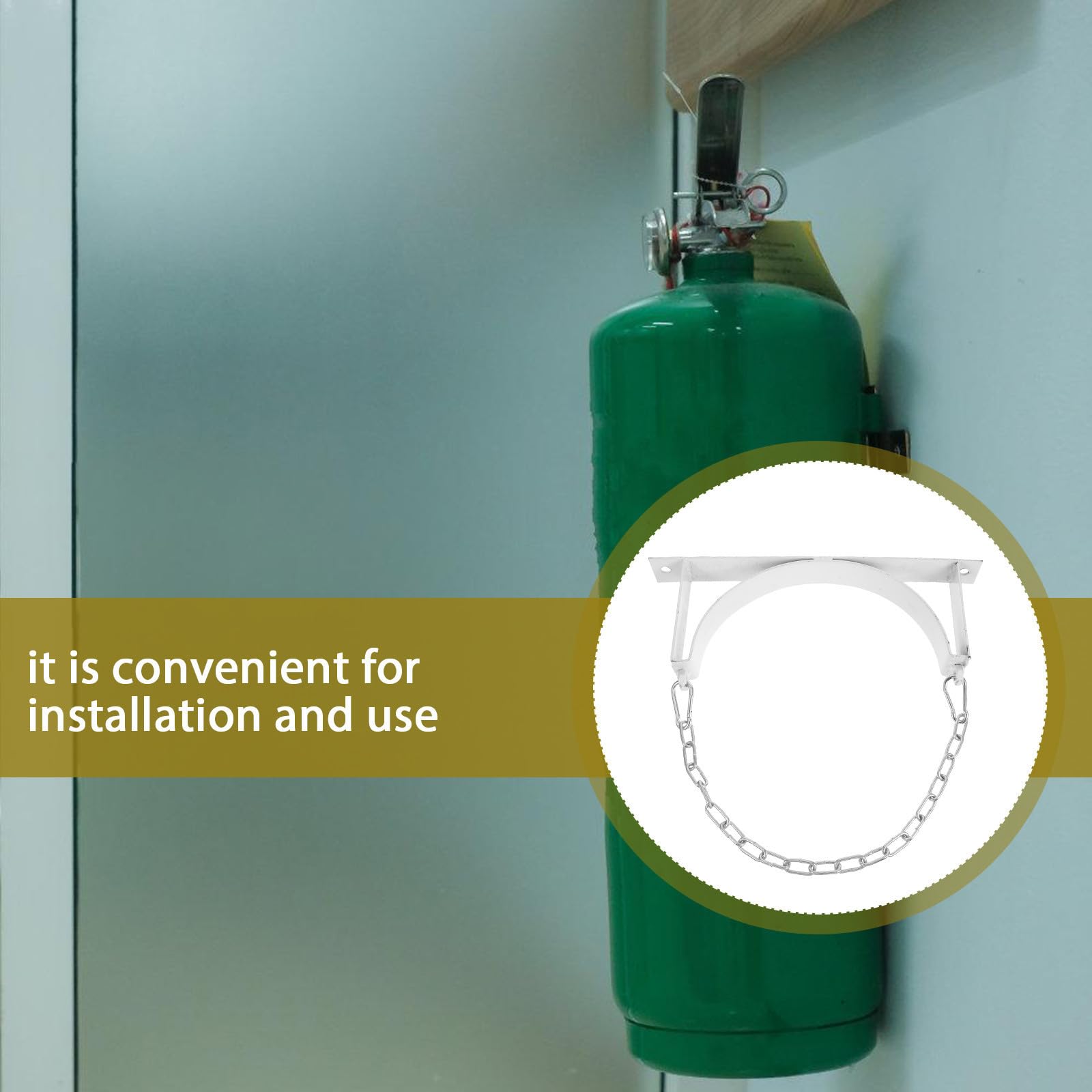 UKCOCO Montaje en pared de soporte para bombonas de gas y tanques de oxígeno, acero resistente, diseño ligero, adecuado para camping y transporte