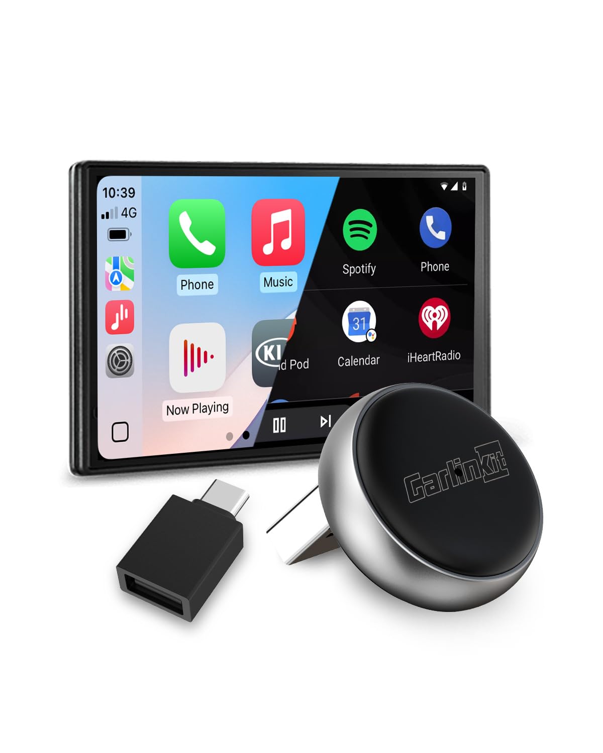 Carlinkit Adattatore wireless per auto CarPlay e Android, mini ultra 3 converte OEM cablato a wireless per iPhone e Android 11+, USB-A/Type-C Plug & Play, connessione veloce, aggiornamento online