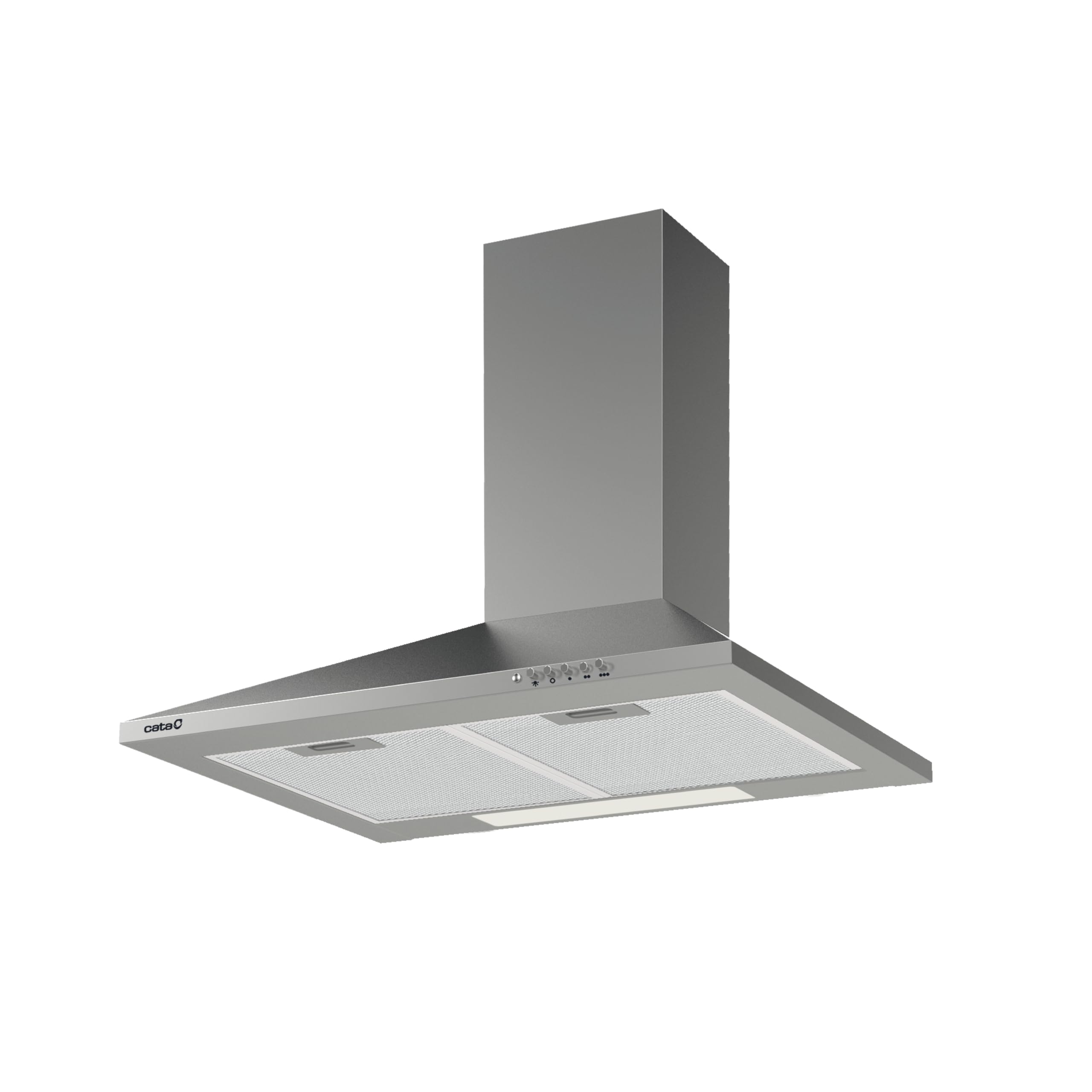 Cata Campana Extractora VZX 6000 X/A Campana de Pared Decorativo 60 cm Capacidad de Extracción de 490m3/h 3 niveles de Potencia Acabado en Acero Inoxidable