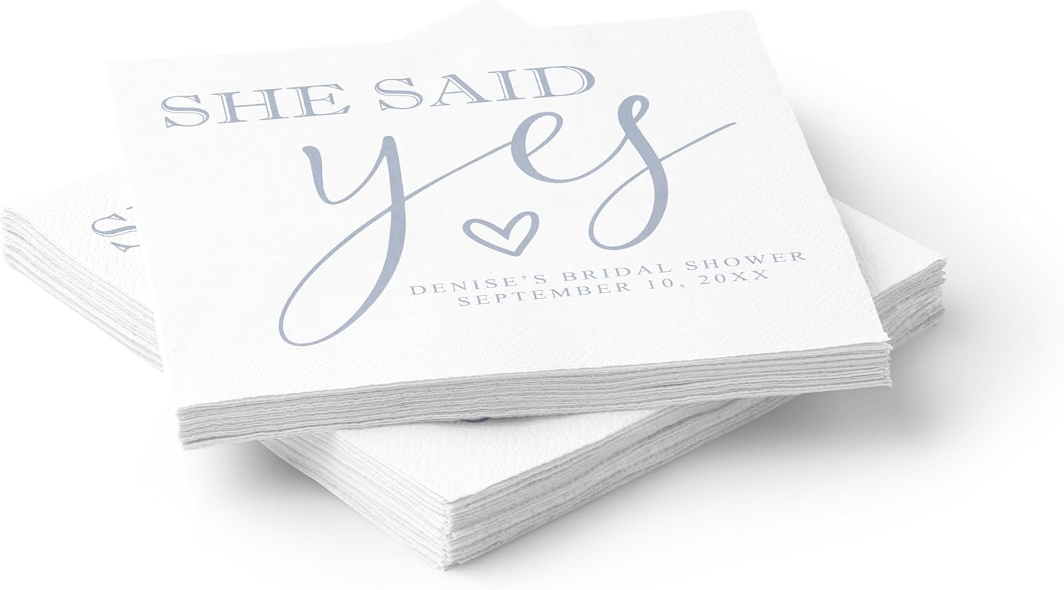 Infusion Personalized Bridal Cocktail Napkins, She Said Yes, 5 x 5 image 2