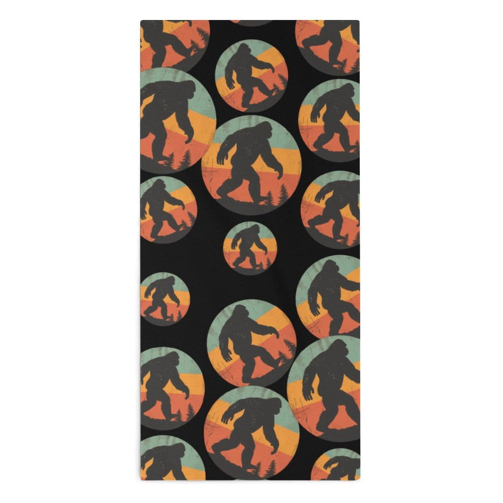 TXFBTRFSA Bigfoot Vintage Sasquatch Hand Towels for Adult Face Towel Bath Beach Swim Accessories