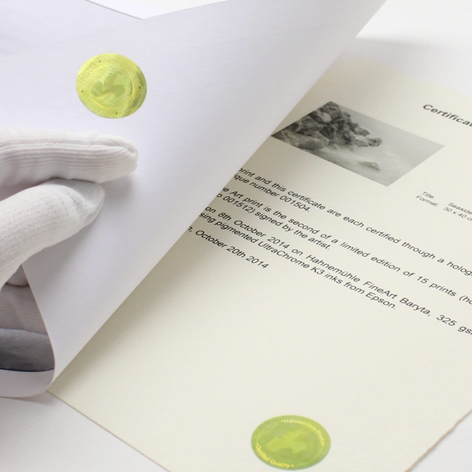Hahnemühle 10640397 Digital FineArt Cerificate of Authenticity Boîte de 50 hologrammes Format A4 210 x 297 mm