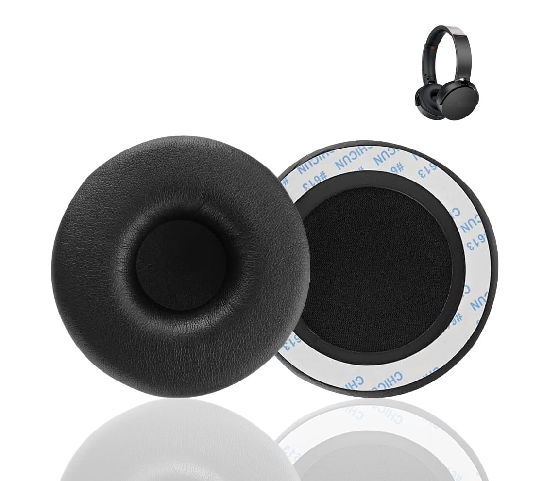SEEFY Protein Leather Replacement Ear Pads for Sony MDR-XB450, XB450AP, XB550AP, XB650BT WH-XB700 Headphones Earpads, Headset Ear Cushion Repair Parts (Black)