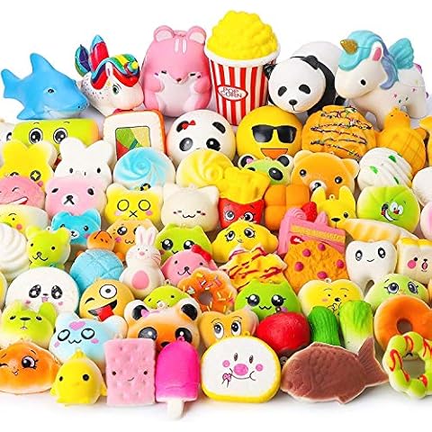 Karids 15 pcs squishies pack Jumbo Medium Mini Soft Squishy Cake/Panda/Bread/Buns Phone Straps Scented Cover