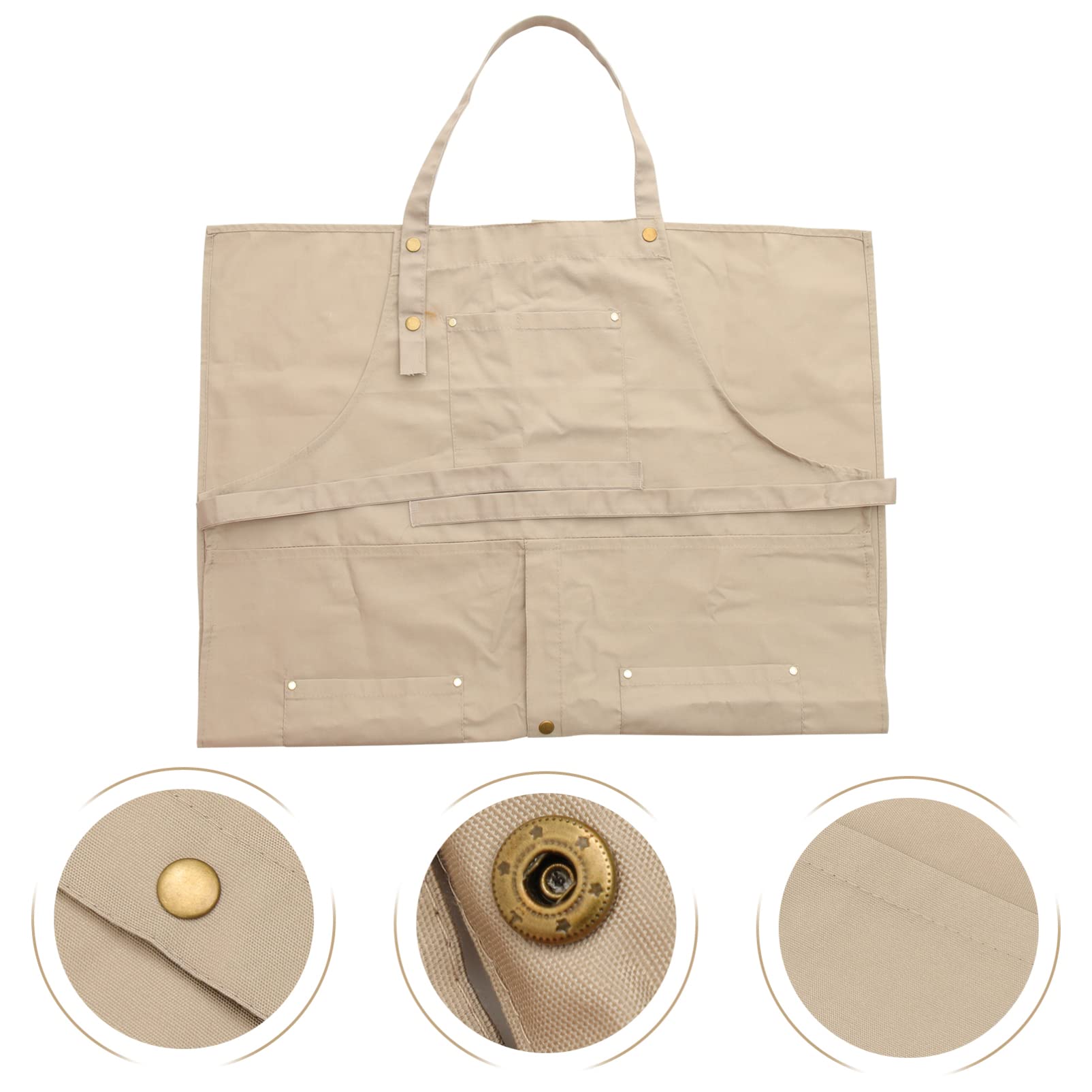 COLLBATH Wiederverwendbare Ölbeständige Leinenschürze Aus Canvas Mit Taschen Künstler Malschürze Für Erwachsene