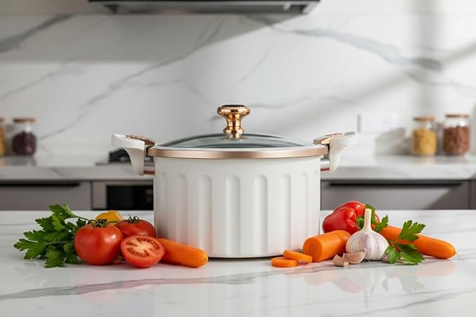 Olla a Presión Eléctrica con Revestimiento Antiadherente y Bloqueo Push-Pull, Color Marfil miniatura 2