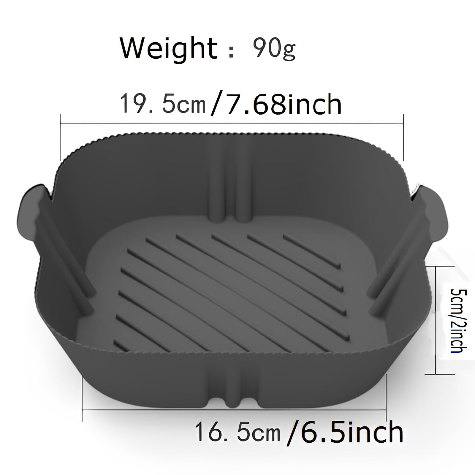 Moules Silicone Air Fryer - Lot De 2, Ø 22,5 Cm - Compatibles 4,7 à 8 L, Pliables, Sans BPA, Micro-ondes Et Lave-vaisselle