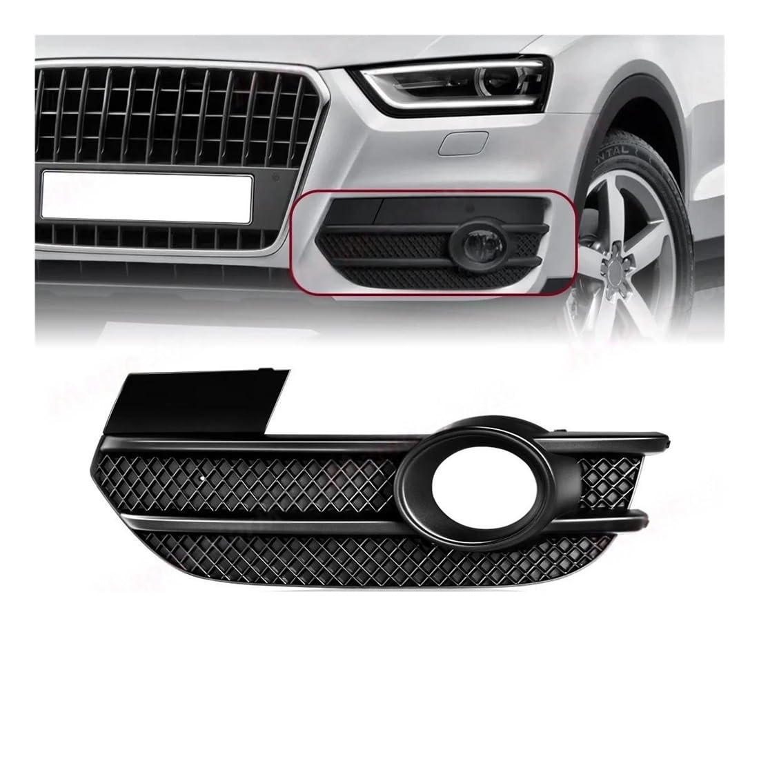 Pour Q3 2012 2013 2014 2015 Couvercle De Phare Antibrouillard Avant Version Ue Calandre Grille Cadre Gril 8U0807681A Grilles Lames