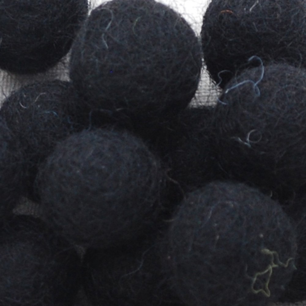 Oriental Direct Black 100% Wool Felt Balls - 2Cm - 10 Felt Balls
