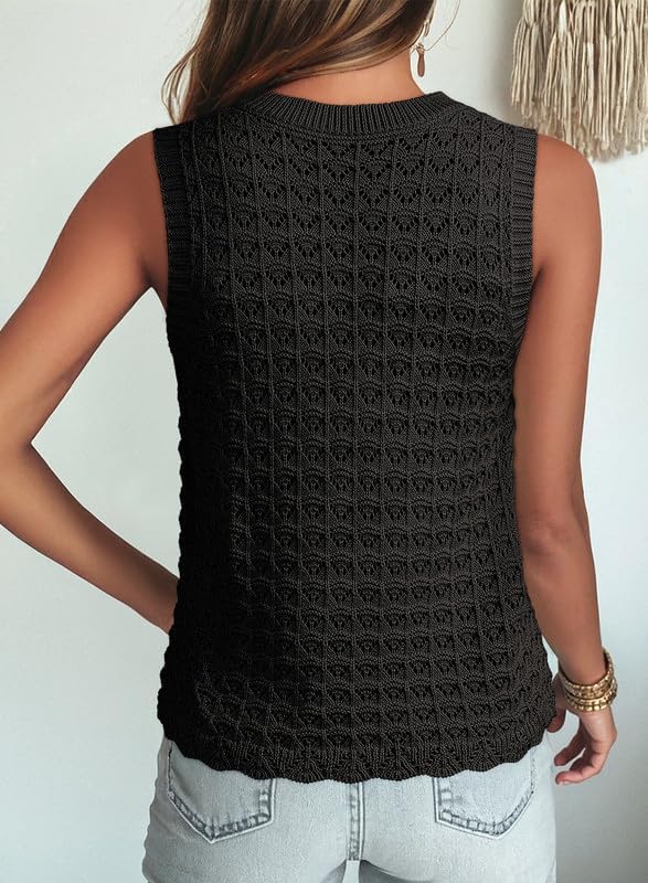 Dokotoo Sleeveless Sweater Tops for Women 2026 Crochet Tank Top Summer Clothes Beach Vacation Outfits Resort Wear - Image 2
