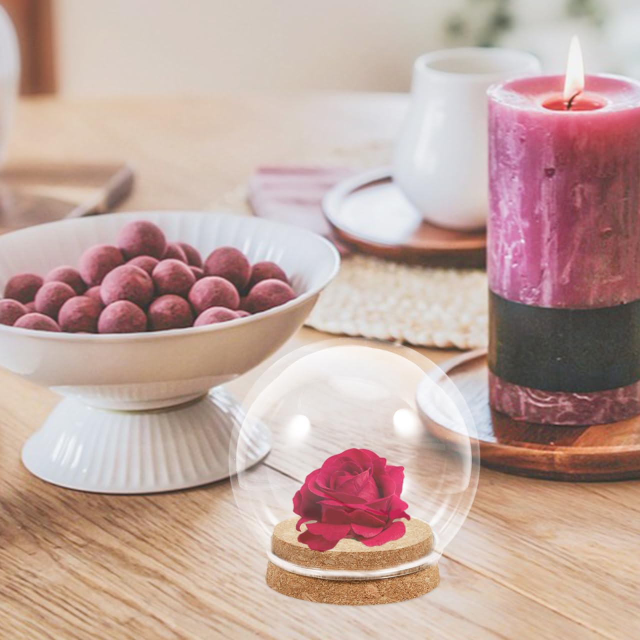 SEWACC 5 Pièces Décoratif En Verre Transparent Verre Clair