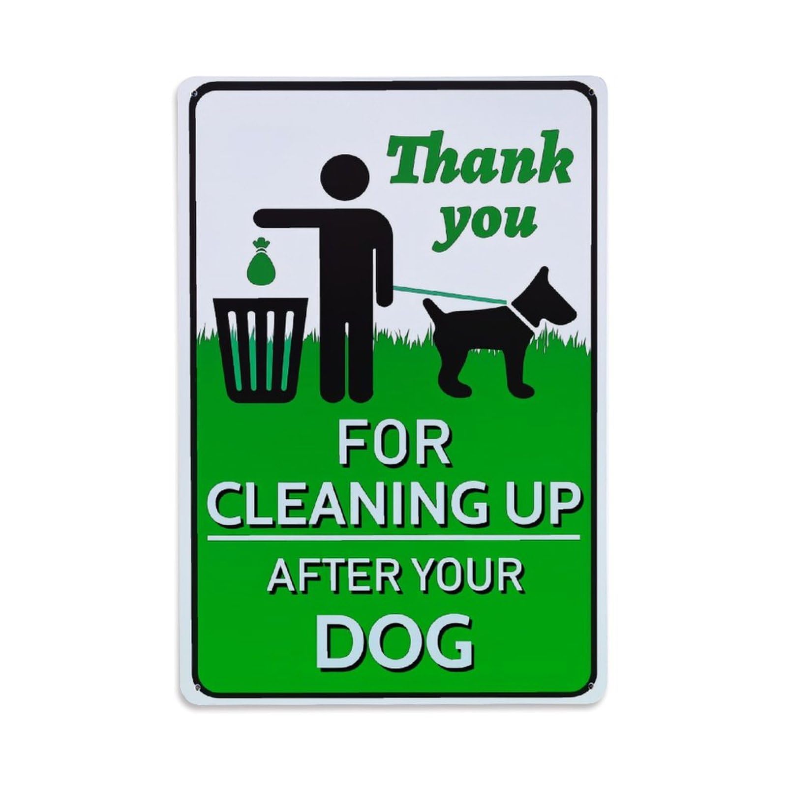 Jdfenggu Vintage Thank You For Cleaning Up After Your Dog- Retro Metal Tin Sign, Decor Art Poster For Bar, Home, Man Cave, Kitchen, Laundry Room Gift 8X12inch