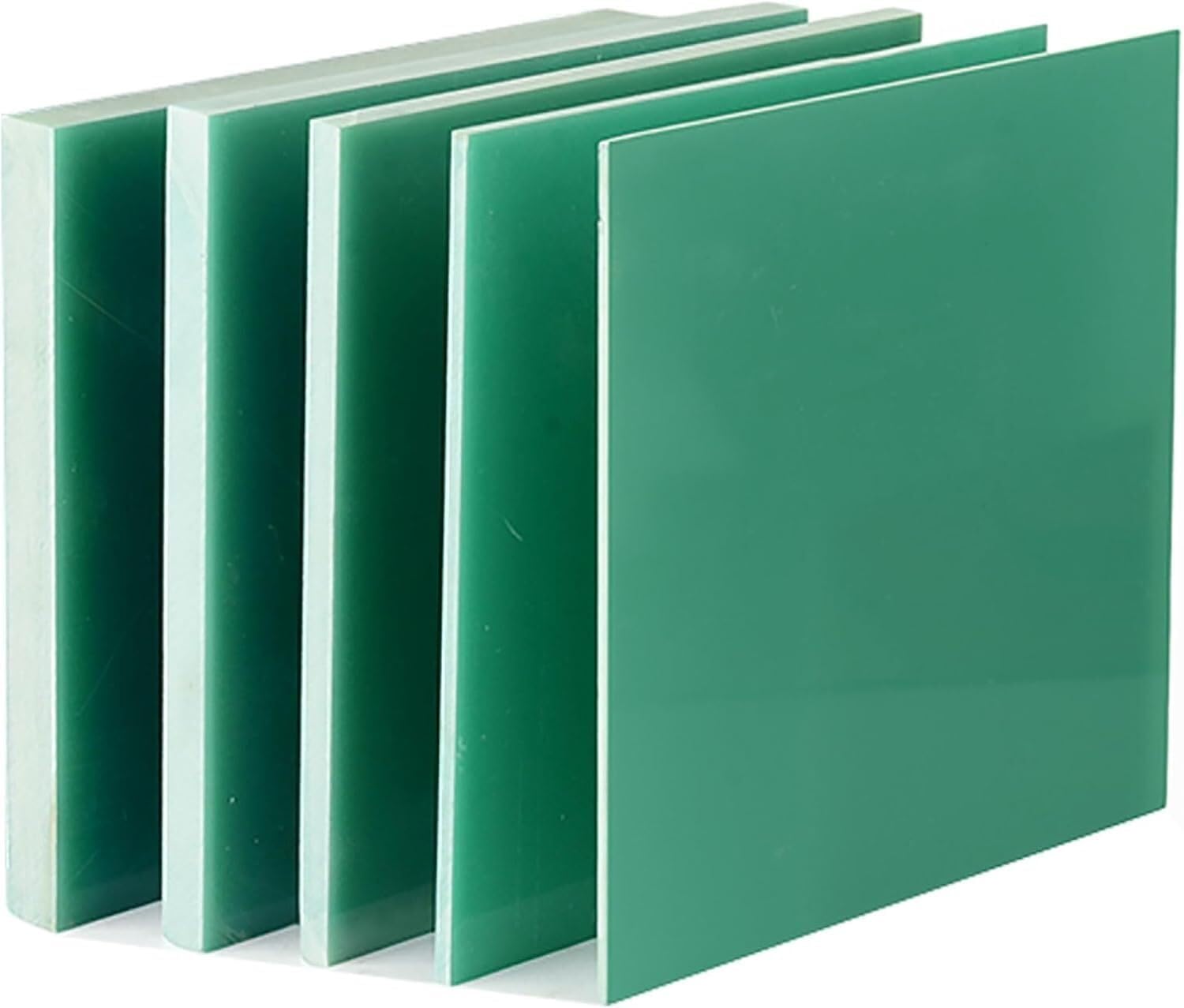1 Placa Aislante de Resina epoxi FR4 de Fibra de Vidrio de 500x500 mm, Color Verde Agua 3024(500 * 500 * 3mm)