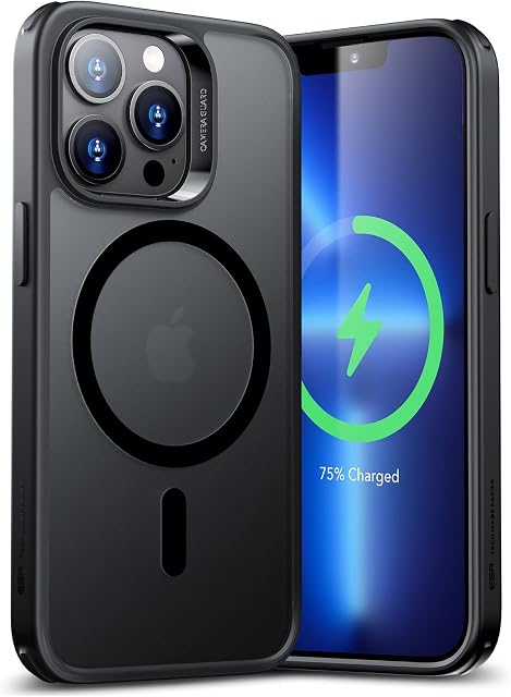 ESR Hybrid Case with HaloLock, Compatible with iPhone 13 Pro, Magnetic Wireless Charging, Military-Grade Protection, Scratch-Resistant Back, Classic Series, Black