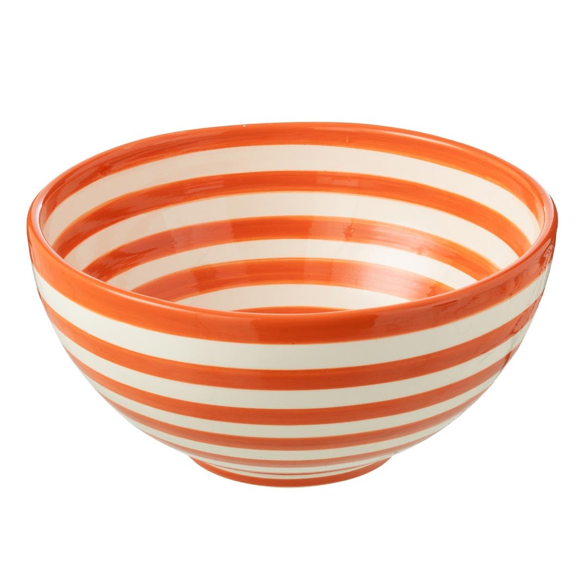 Paris Prix Saladier en Céramique Granada Rayure 28cm Orange