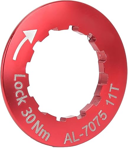 VBESTLIFE Cassette Lockring, Volante de bloqueo de la cubierta de aleación de aluminio Cassette Volante de bloqueo de cubierta para MTB Road Bike