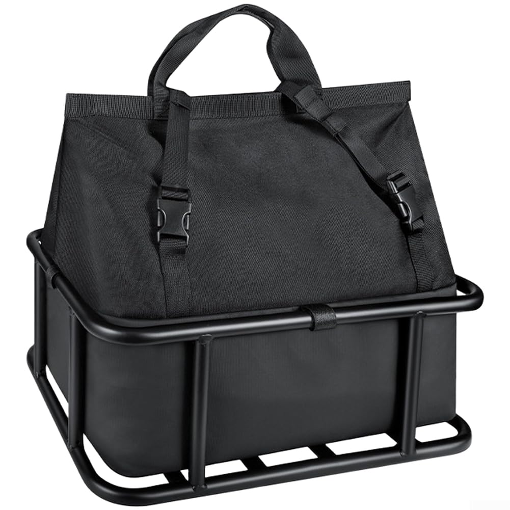 Amovible pour panier de vélo, fer de grande capacité pour porte-vélo avec sac intérieur isolé étanche, support avant ou arrière pour vélos électriques et cyclistes