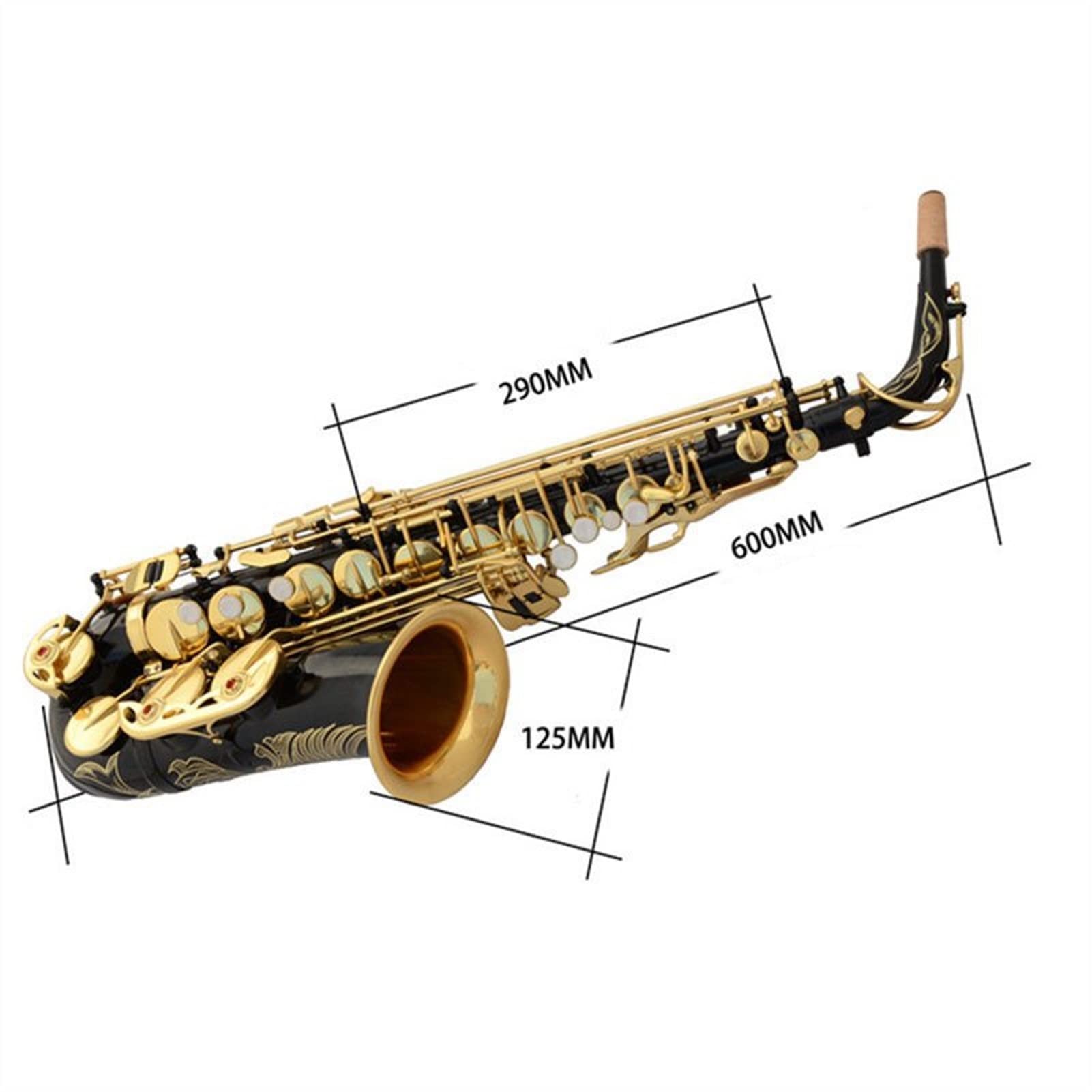 Alto E-Flat Saxophone Tubo Tubo Cuerpo Profesional Rendimiento Saxofón Saxofón Profesional
