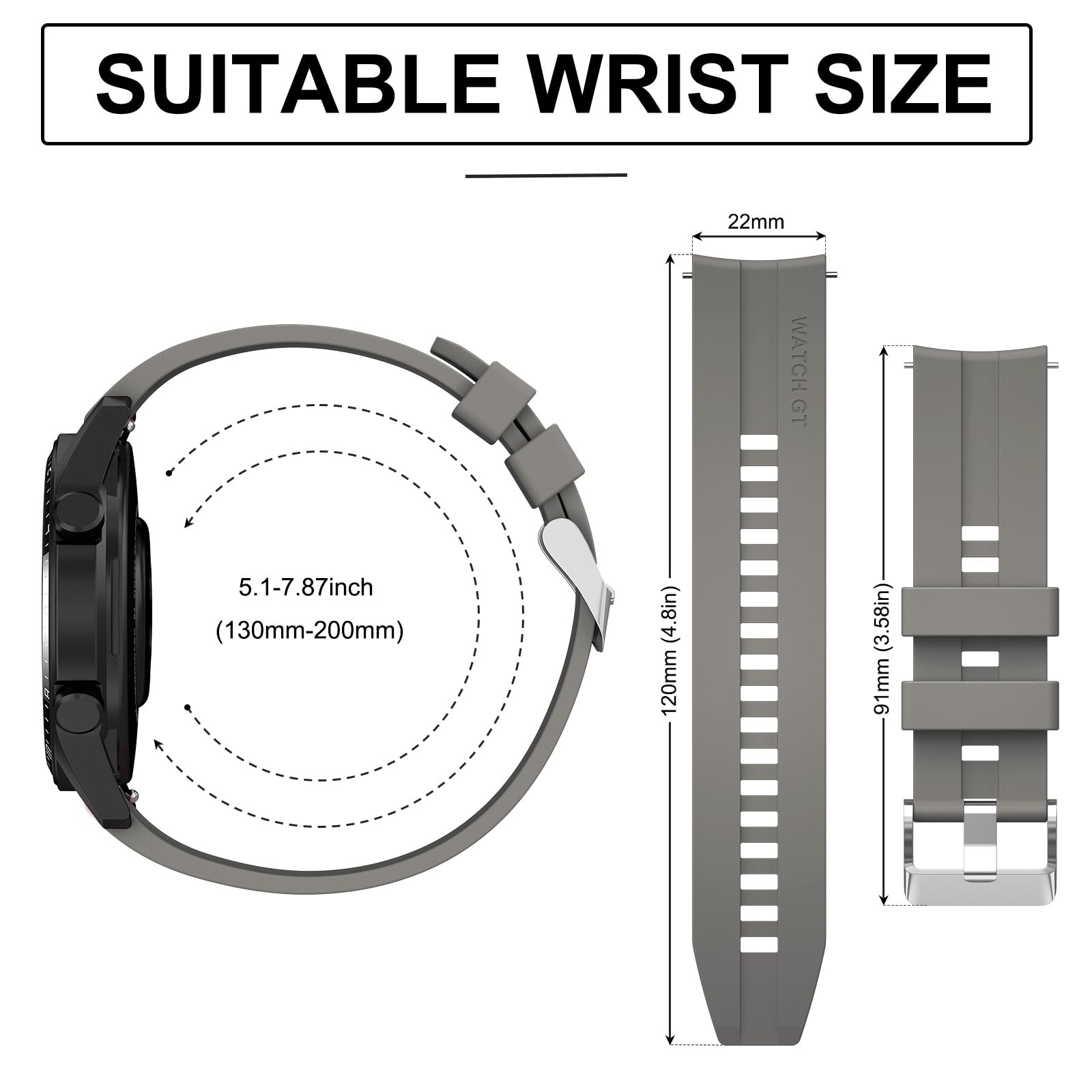 Strap for Garmin Vivoactive 4,Forerunner 255/265,Venu 2/Venu 3 - Image 4