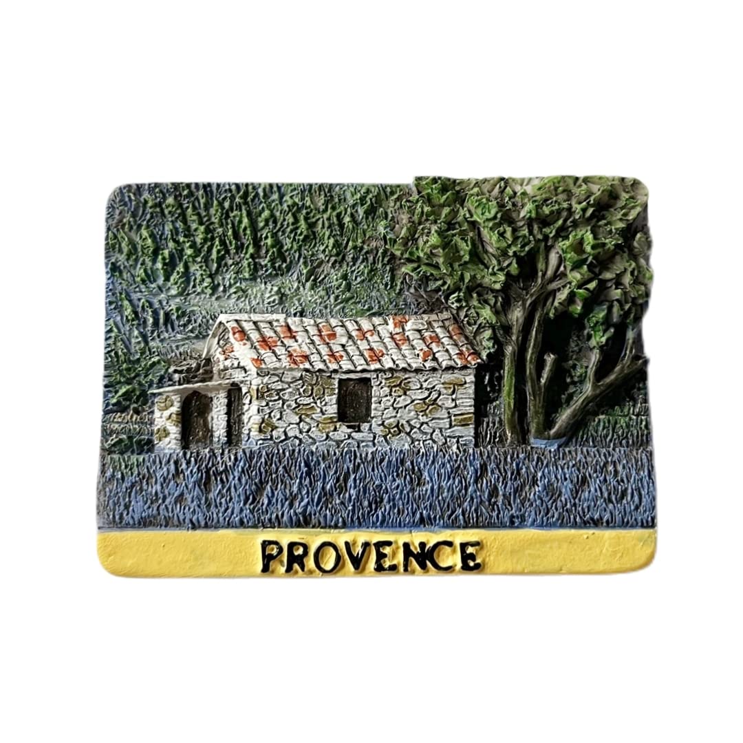 Magnete Frigorifero 3D Provenza Francia, Souvenir Da Viaggio In Resina Fatta A Mano, Decorazione Casa 6,5x6 Cm