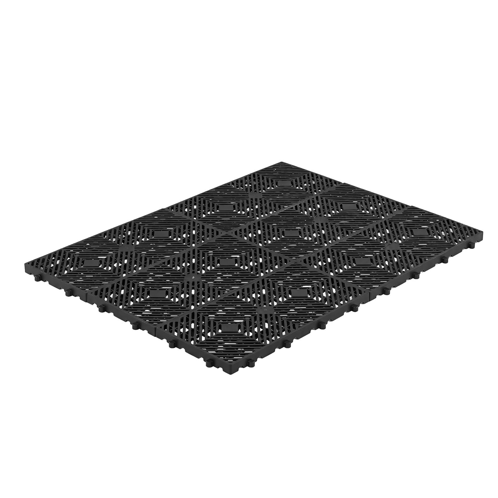 VEVOR Palet de Plástico, Capacidad de 1000 kg/m², Palet de Almacenamiento Apilable con Superficie Antideslizante, Rejilla Ventilada, para Logística Almacén Uso Doméstico, 600 x 300 x 30 mm, 6 Unidades