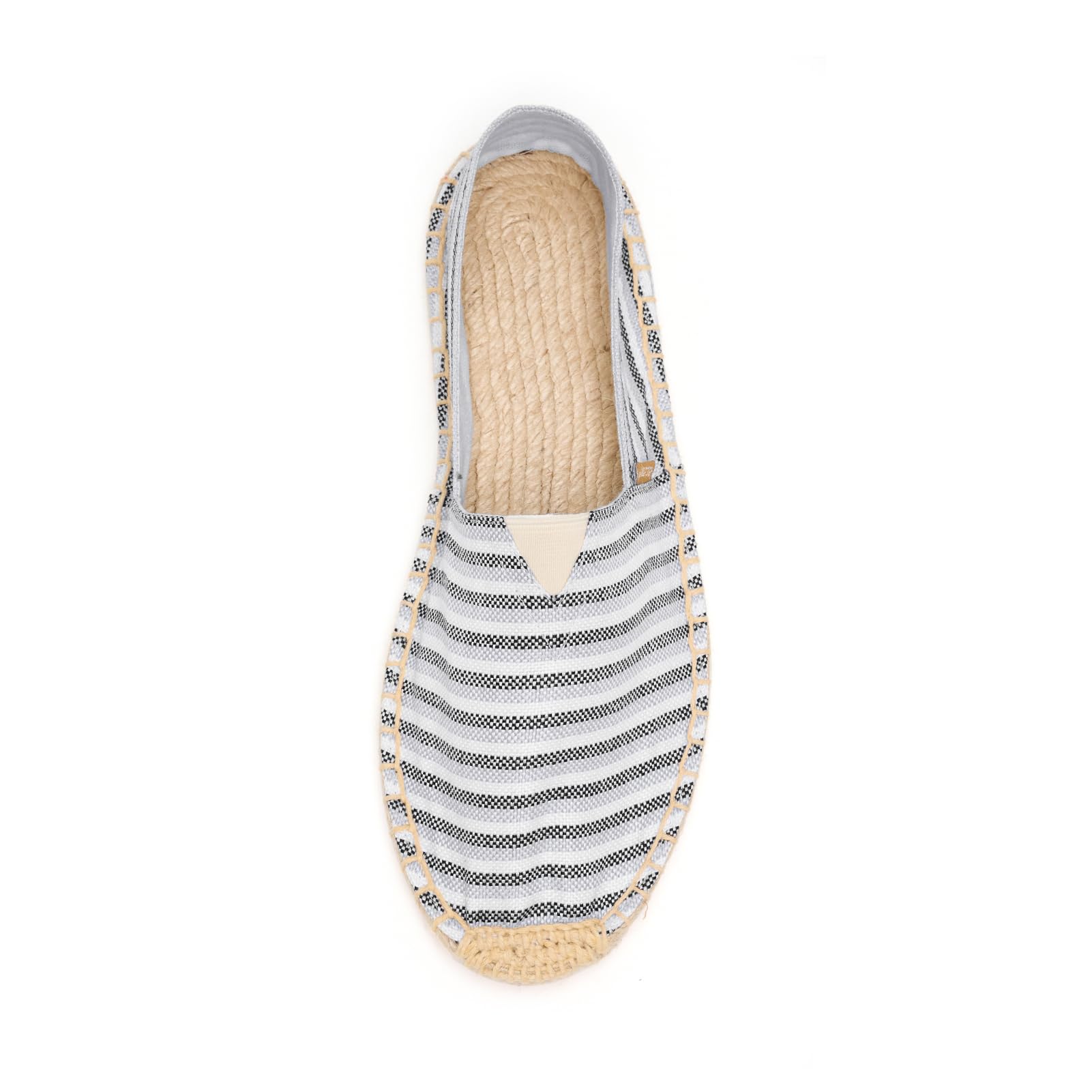 Alexis Leroy Espadryle męskie w paski, płócienne buty bez sznurowadeł z gumową podeszwą, letnie buty na co dzień